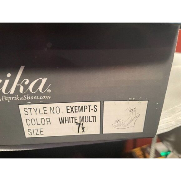 NEW Paprika Exempt-S Wedges Espadrilles 7.5" - Picture 13 of 13